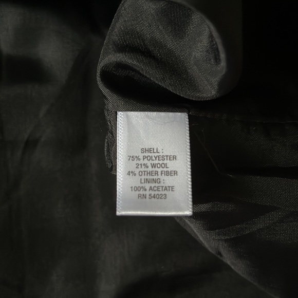 Banana Republic Black And Gray Stripe Wool Mini Skirt Size 8 - Picture 7 of 11